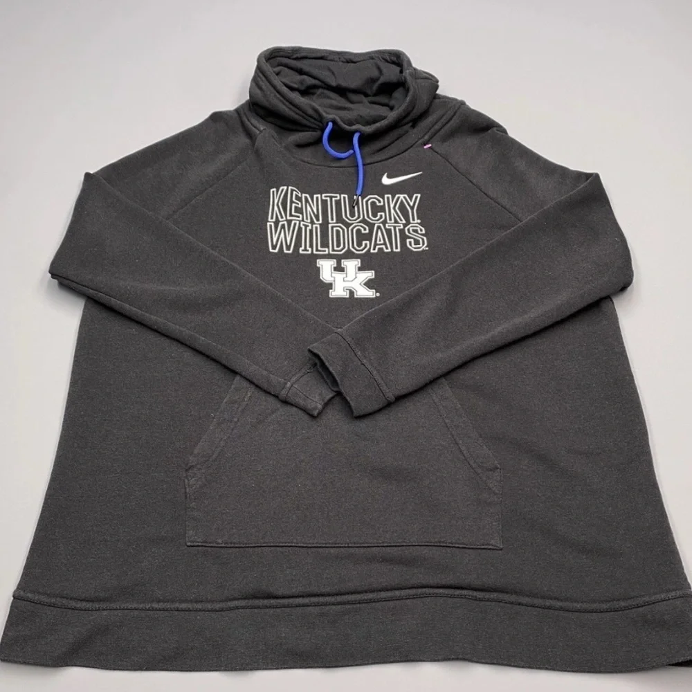 Nike Sweatshirt Kentucky Wildcats Size M Funnel Neck Baja Hoodie unisex